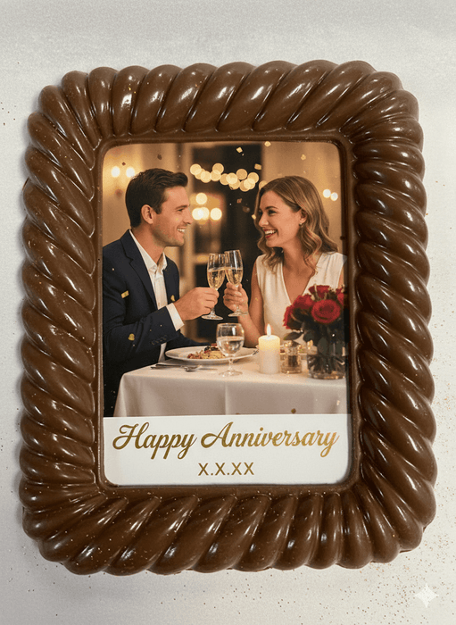Edible Chocolate Anniversary Photo Frame – A Gift as Unique as Your Love