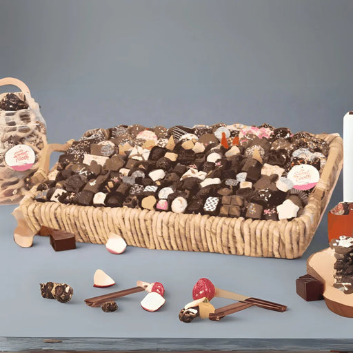 Jumbo Rectangle Chocoalte Basket for Shiva