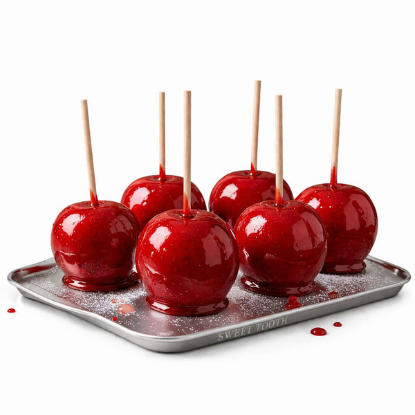 6 Pack--Classic Red Candy Apples