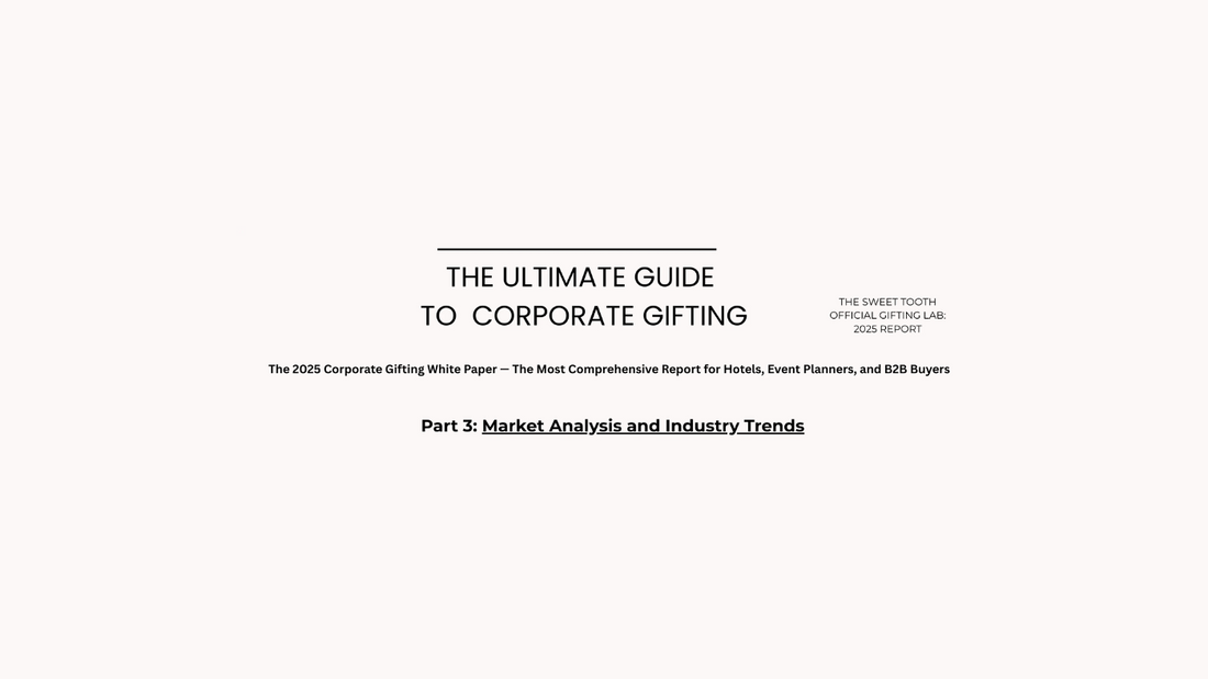 Corporate gifting market analysis and industry trends report cover page.