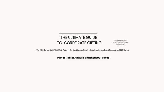 Corporate gifting market analysis and industry trends report cover page.
