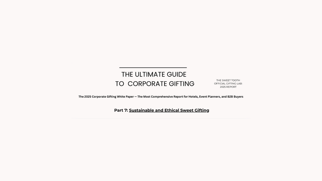 Sustainable and ethical sweet gifting guide for corporate gifts.