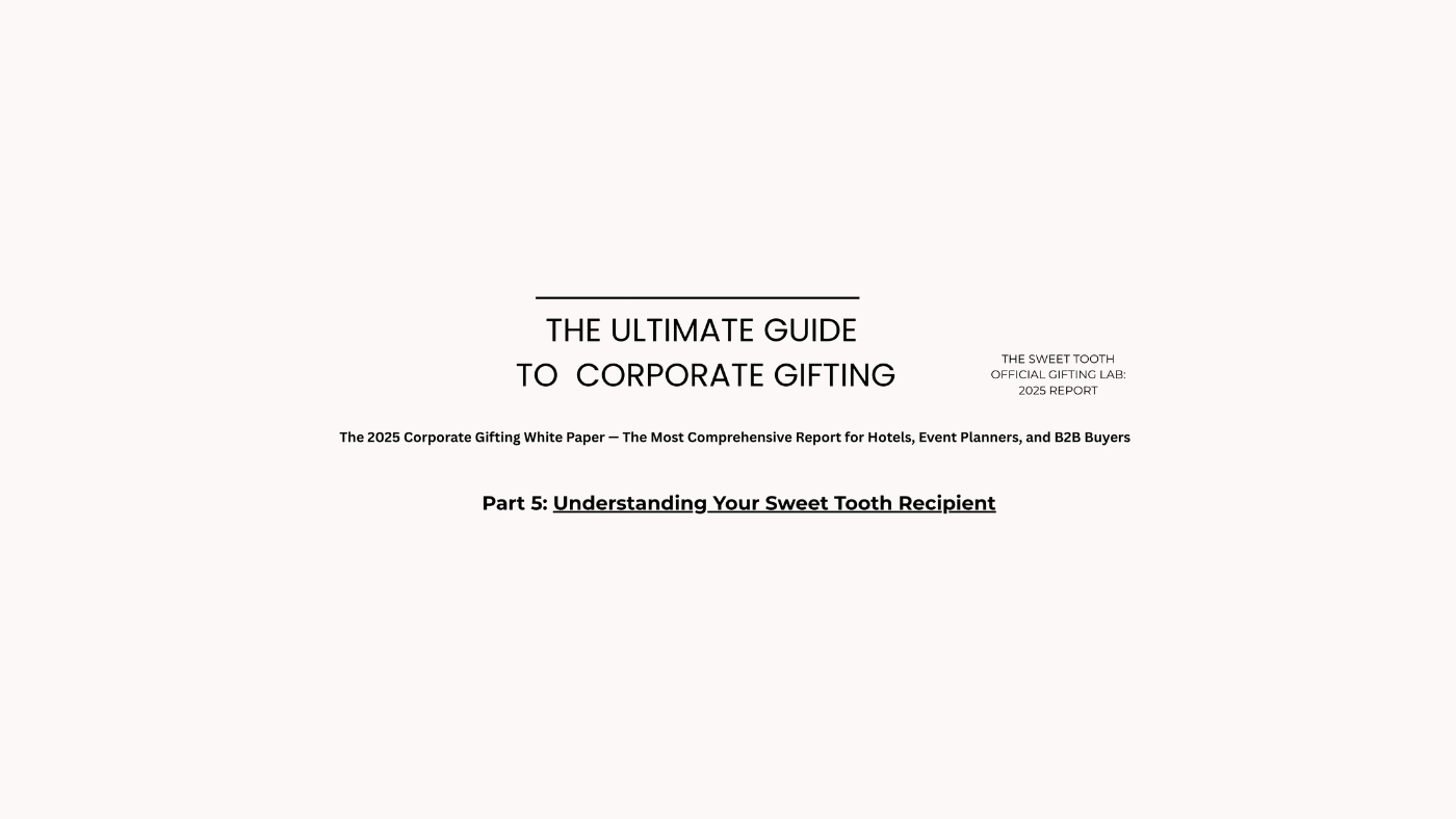 Corporate gifting guide cover: Understanding Your Sweet Tooth Recipient