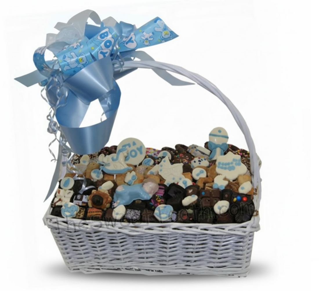 Kosher baby boy chocolate gift basket from The Sweet Tooth North Miami Beach