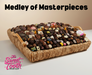 Basket of assorted chocolates with 'The Sweet Tooth' logo