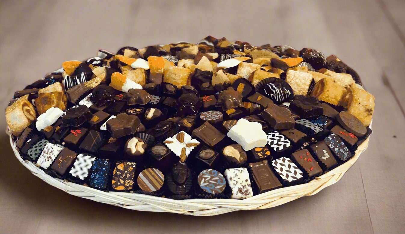 Sweet Tooth Thanksgiving Truffles and Chocolate basket kosher