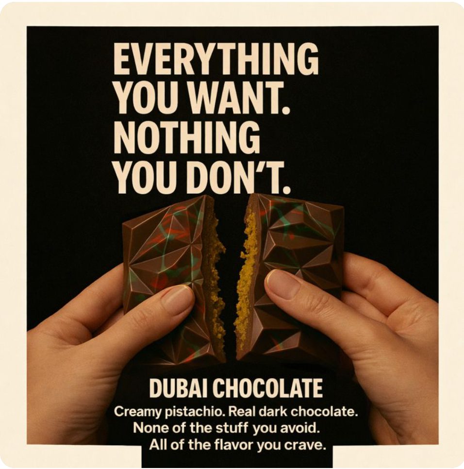 Gluten-Free & Vegan Dubai Chocolate Bar from The Sweet Tooth
