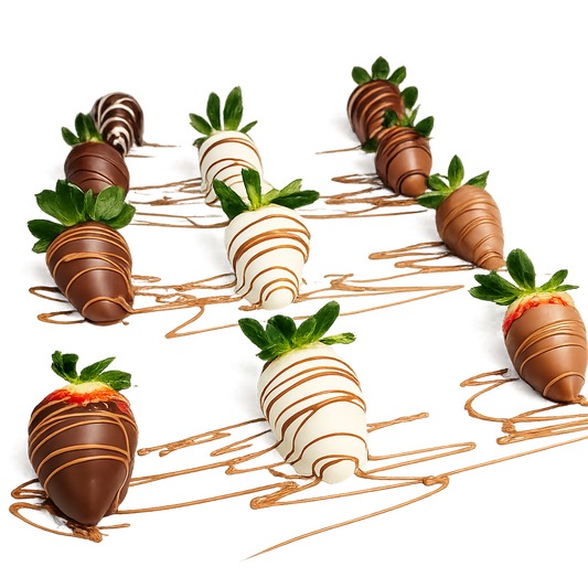 Chocolate-covered strawberries assorted drizzle handmade gift The Sweet Tooth North Miami Beach since 1979