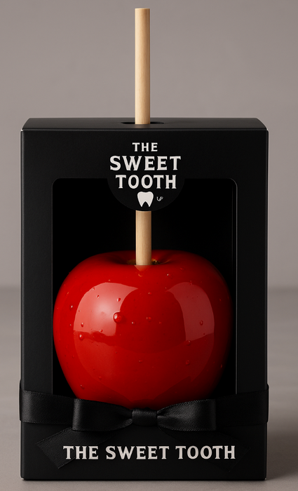 Classic red candy Apples in a box 