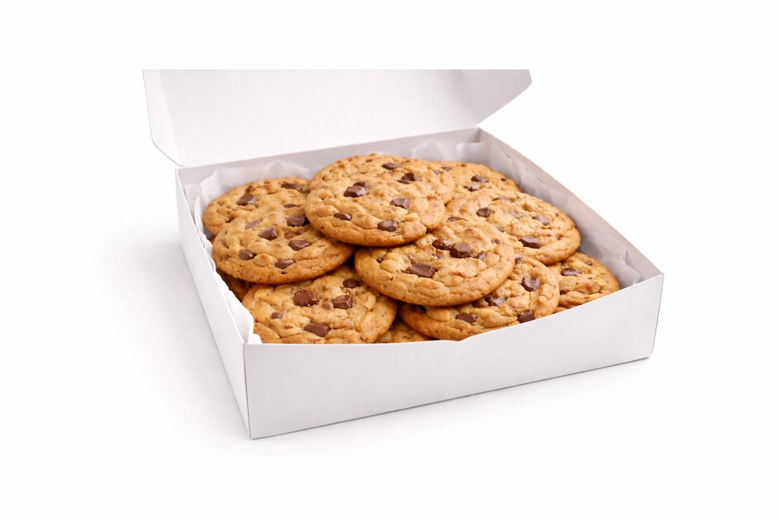 chocolate chip cookies in white bakery gift box The Sweet Tooth North Miami Beach since 1979