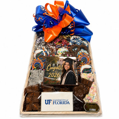 Graduation chocolate and treat tray with custom school logo - The Sweet Tooth North Miami Beach - since 1979