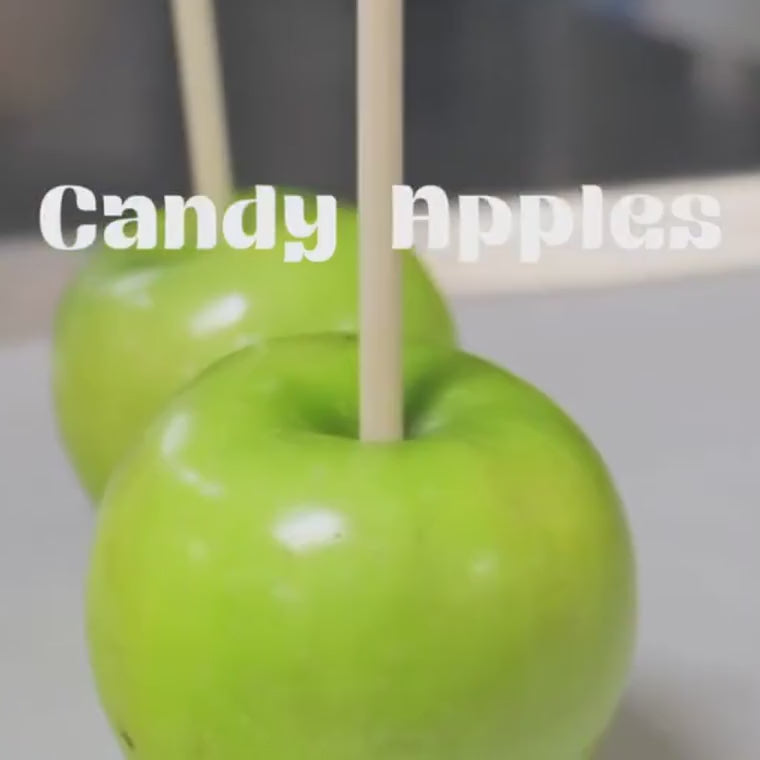 Classic red candy apples at The Sweet Tooth