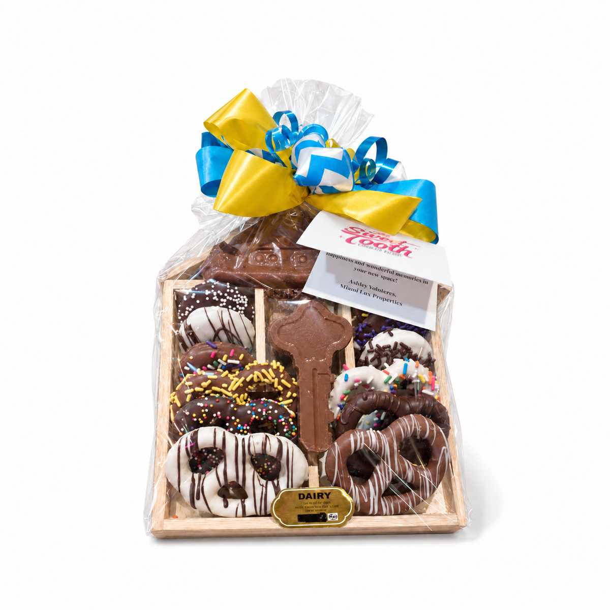 New Home & Realtor Gift: Housewarming Chocolate Tray with House and Key