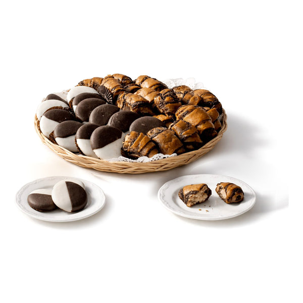 Sonny's black and white cookies and chocolate rugelach tray from The Sweet Tooth Miami