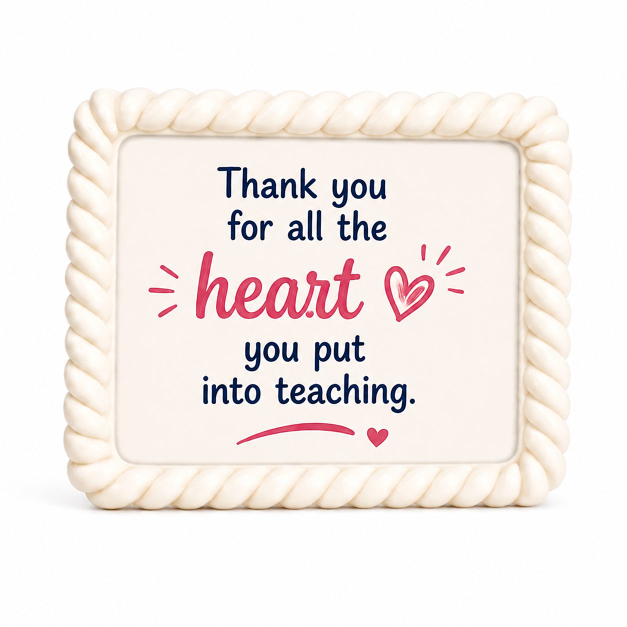 Teacher appreciation chocolate frame with heartfelt message, thoughtful gift, The Sweet Tooth North Miami Beach since 1979