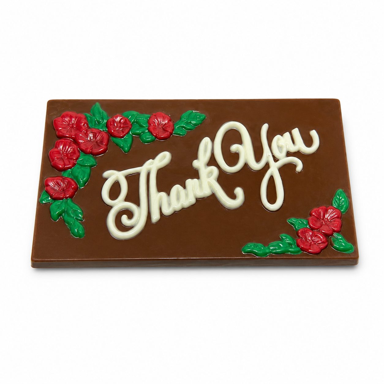 Thank You large chocolate plaque in milk chocolate